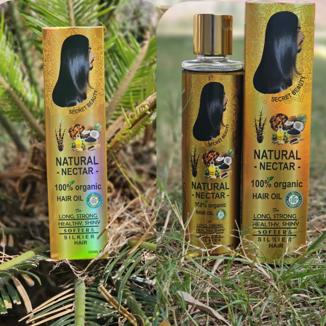 Natural Nectar Hair Growth Oil  | Best Organic Cold-Pressed Oil for Hair Growth & Thickness