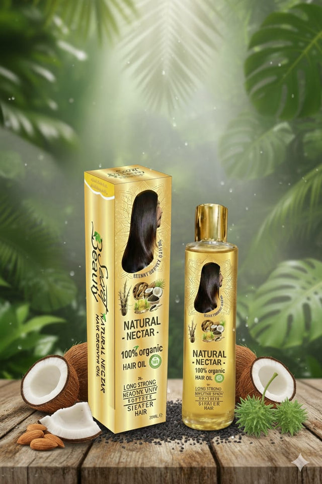 Natural Nectar Hair Growth Oil  | Best Organic Cold-Pressed Oil for Hair Growth & Thickness